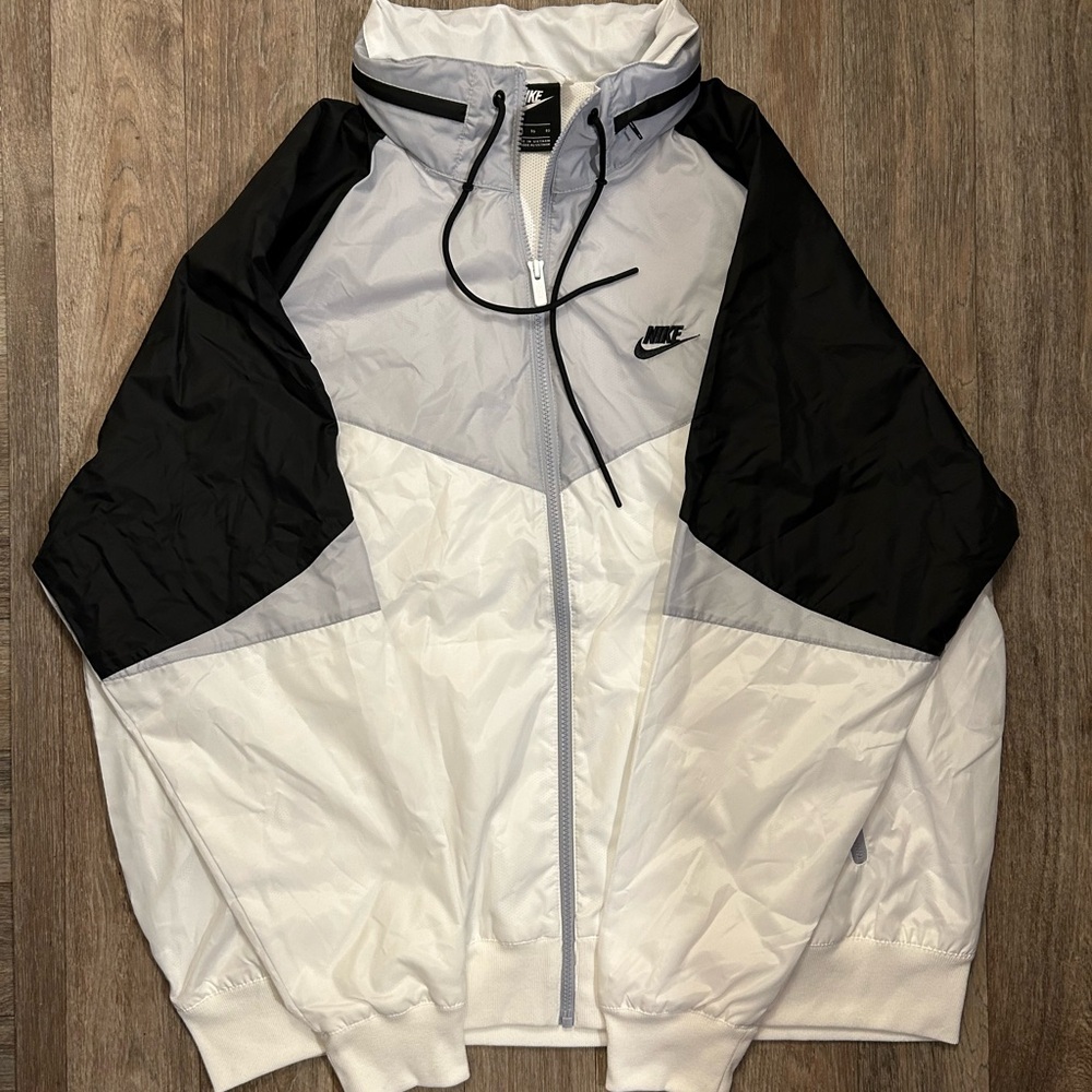 Nike Sportswear Windrunner Veste Bleu Gris Nylon Souple Glanz Grand